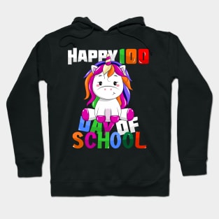 happy 100th day of school unicorn co Hoodie